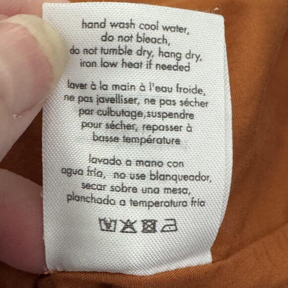 We Wore What Shorts Womens Large Brown High Waist Pleated Cotton Pockets Zipper - Picture 8 of 12